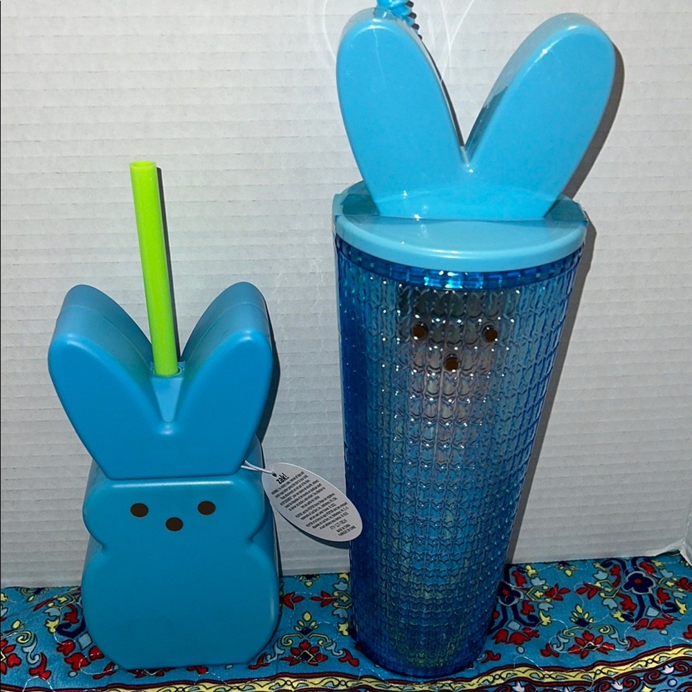 New Peeps Cute Blue Bunny Drinkware Set